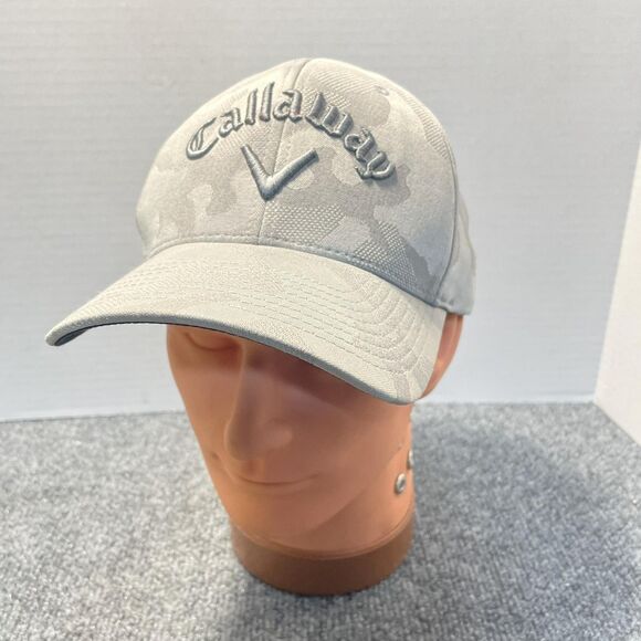 Callaway Hat Cap Snap Back Gray Camouflage Embroidered Golf Athletic Mens - Picture 1 of 10